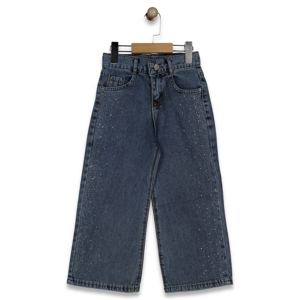 KIZ 6/10 YAŞ SERPME TAŞLI PAMUKLU PANTALON