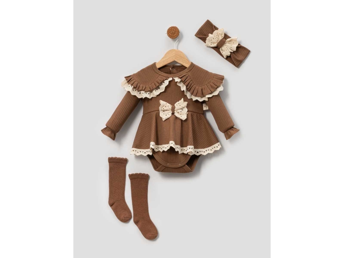 KIZ 6/12 AY ADEL KIZ LUX ÇORAPLI ROMPER