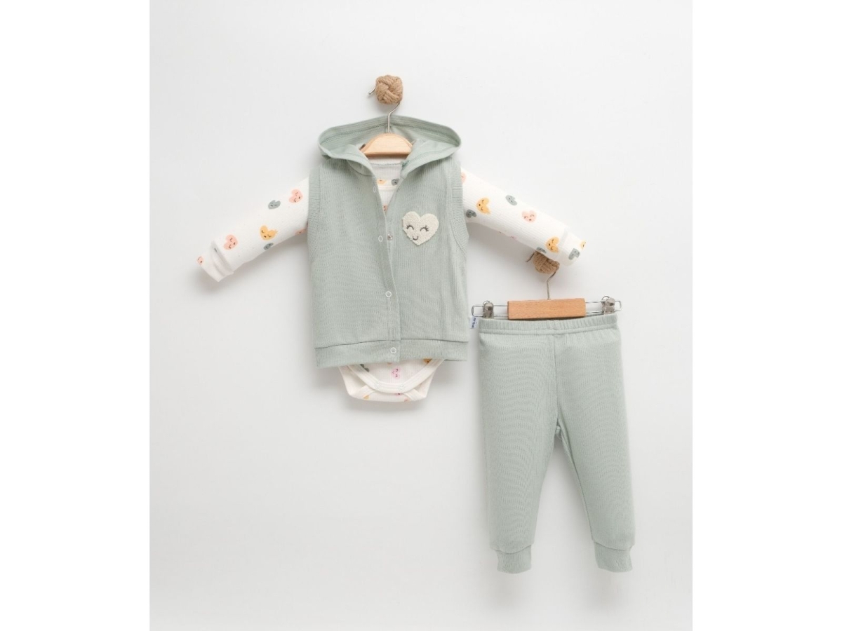 KIZ 6/12 AY KAPLİ ÜÇLÜ TAKIM