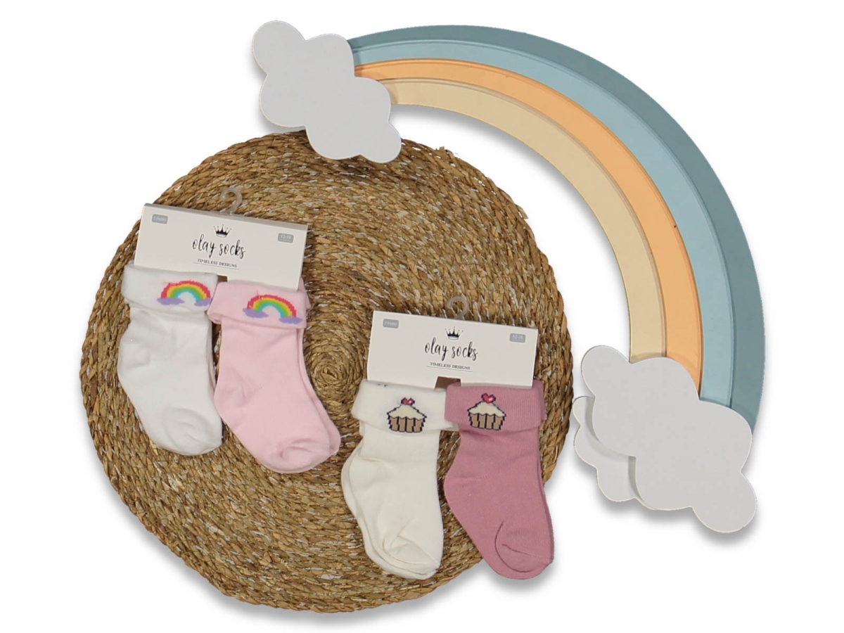 KIZ 6/12 AY KİZ KİVRİK BEBEK CORAP