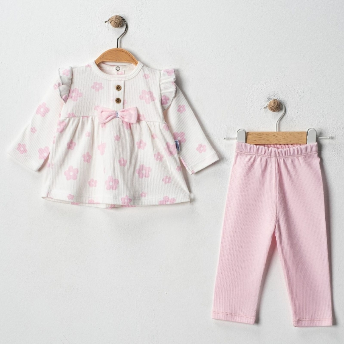 KIZ 6/12 AY PAPATYA BASKILI 2Lİ KIZ  TAKIM