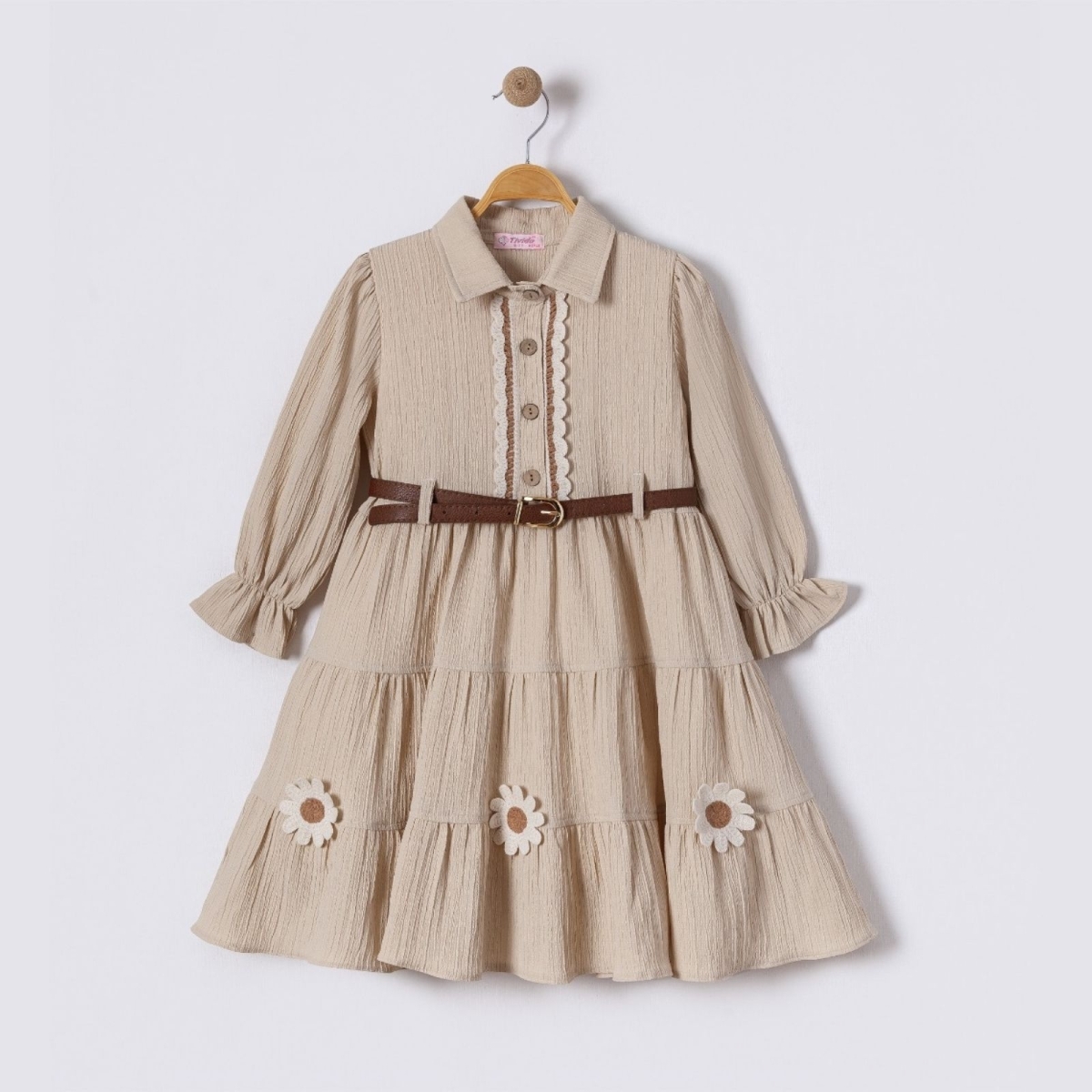 KIZ 6/12 YAŞ KEMERLİ ELBİSE