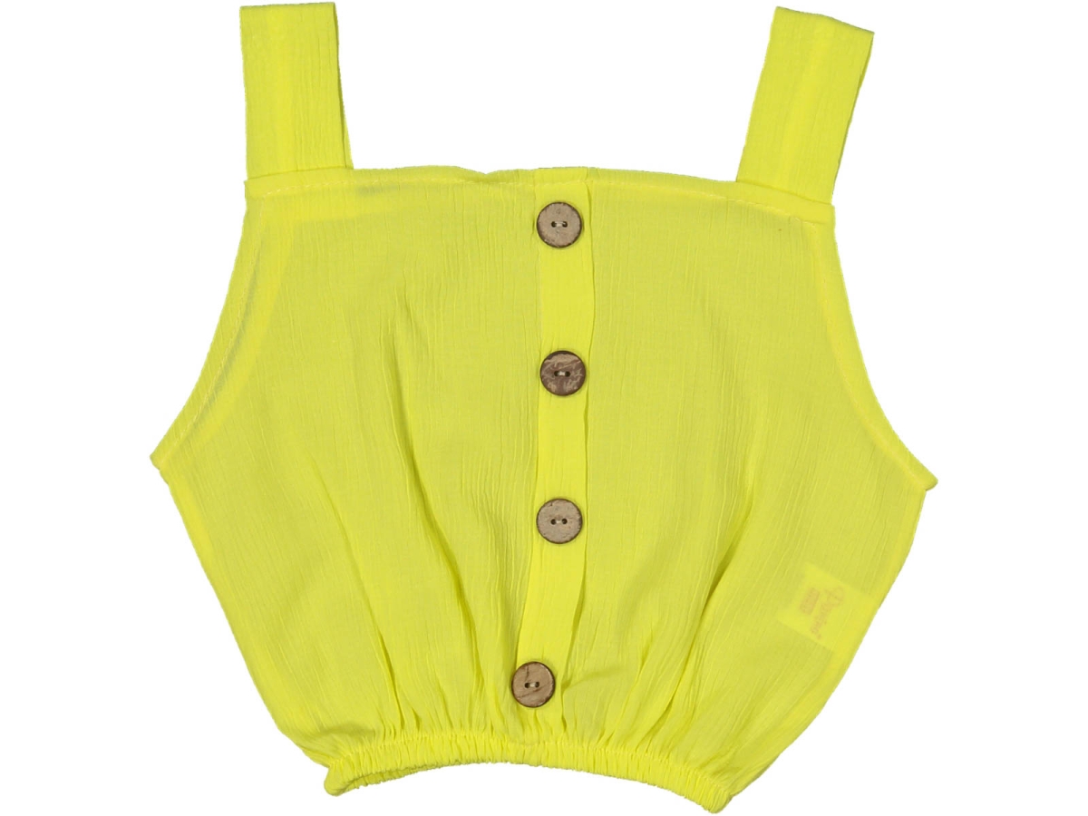 KIZ 6/14 YAŞ BÜRÜMCÜK ASKILI DÜĞMELİ KROP TEK ÜST