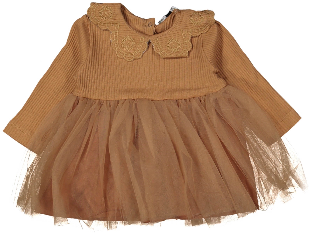 KIZ 6/18 AY BRODE YAKALI TÜTÜLÜ ELBİSE