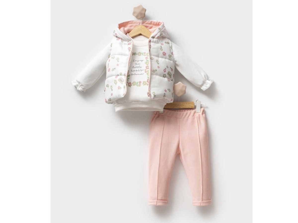 KIZ 6/18 AY ÇİÇEKLİ 3 LÜ TAKIM 