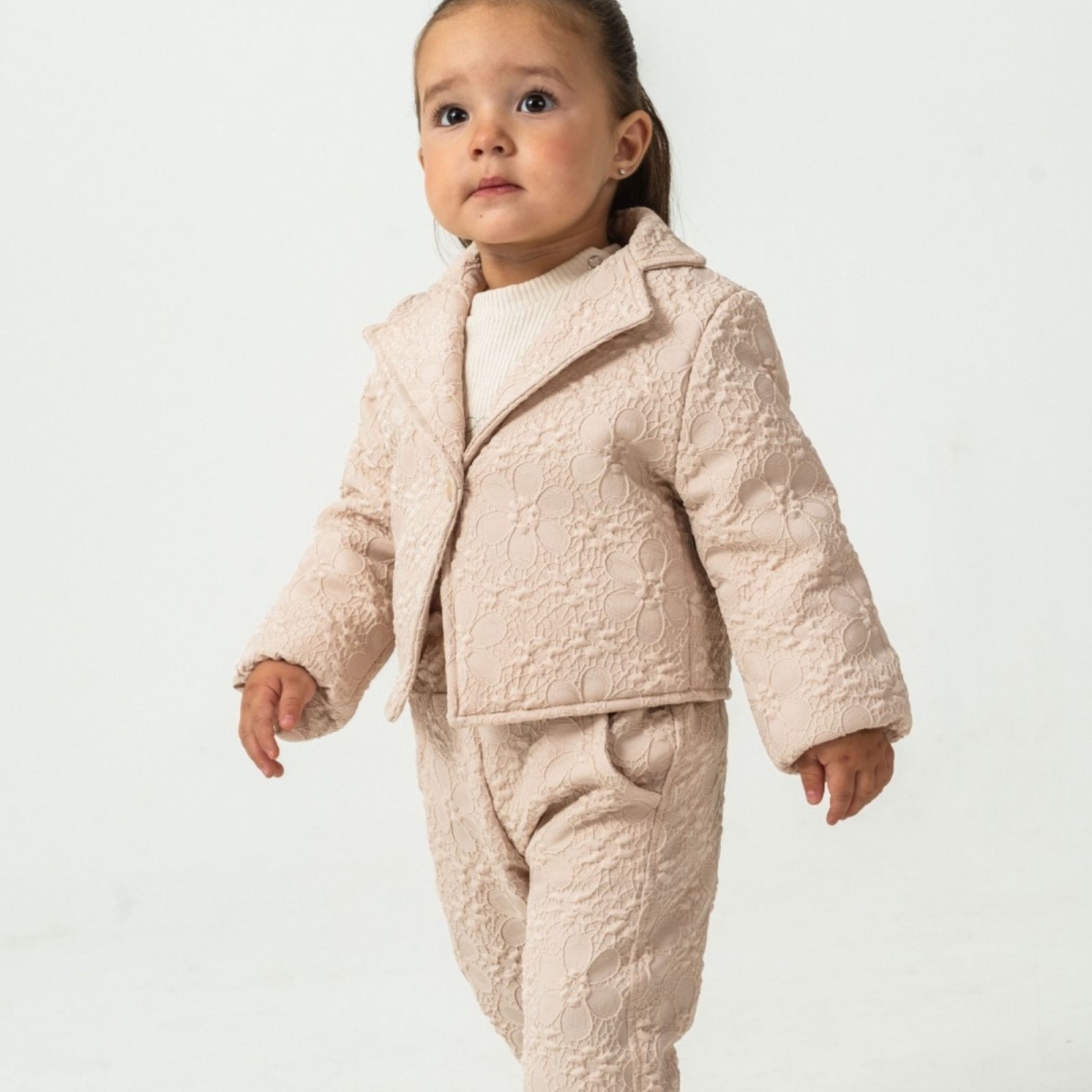 KIZ 6/18 AY KABARTMA DESEN CEKETLİ 3 LÜ TAKIM