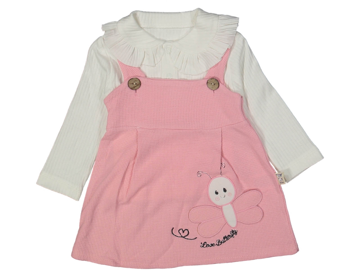 KIZ 6/18 AY KELEBEKLİ ELBİSE