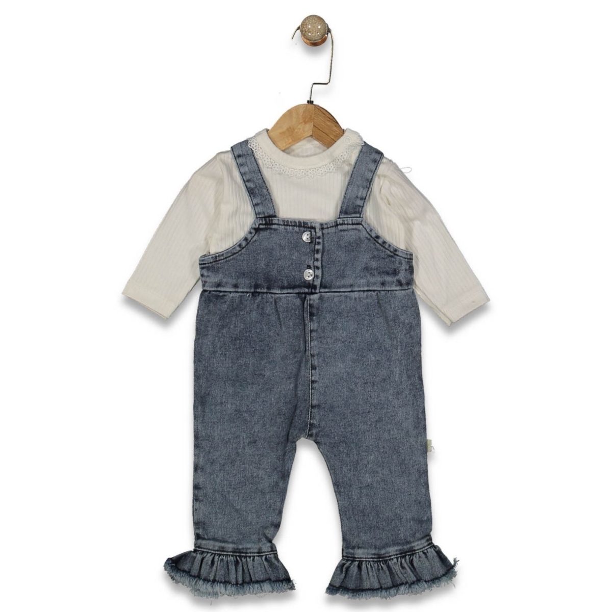 KIZ 6/18 AY KOT PAÇA FIRFIRLIYAKALI 3 GÜĞMELİ TULU