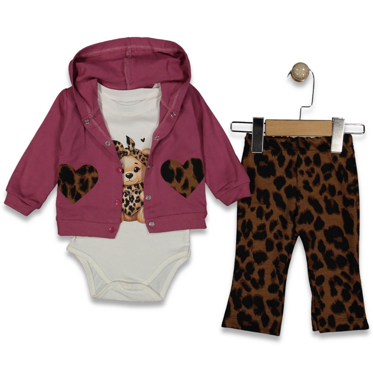 KIZ 6/18 AY LEOPAR KALPLİ 3 Kİ ZIBINLI TAKIM