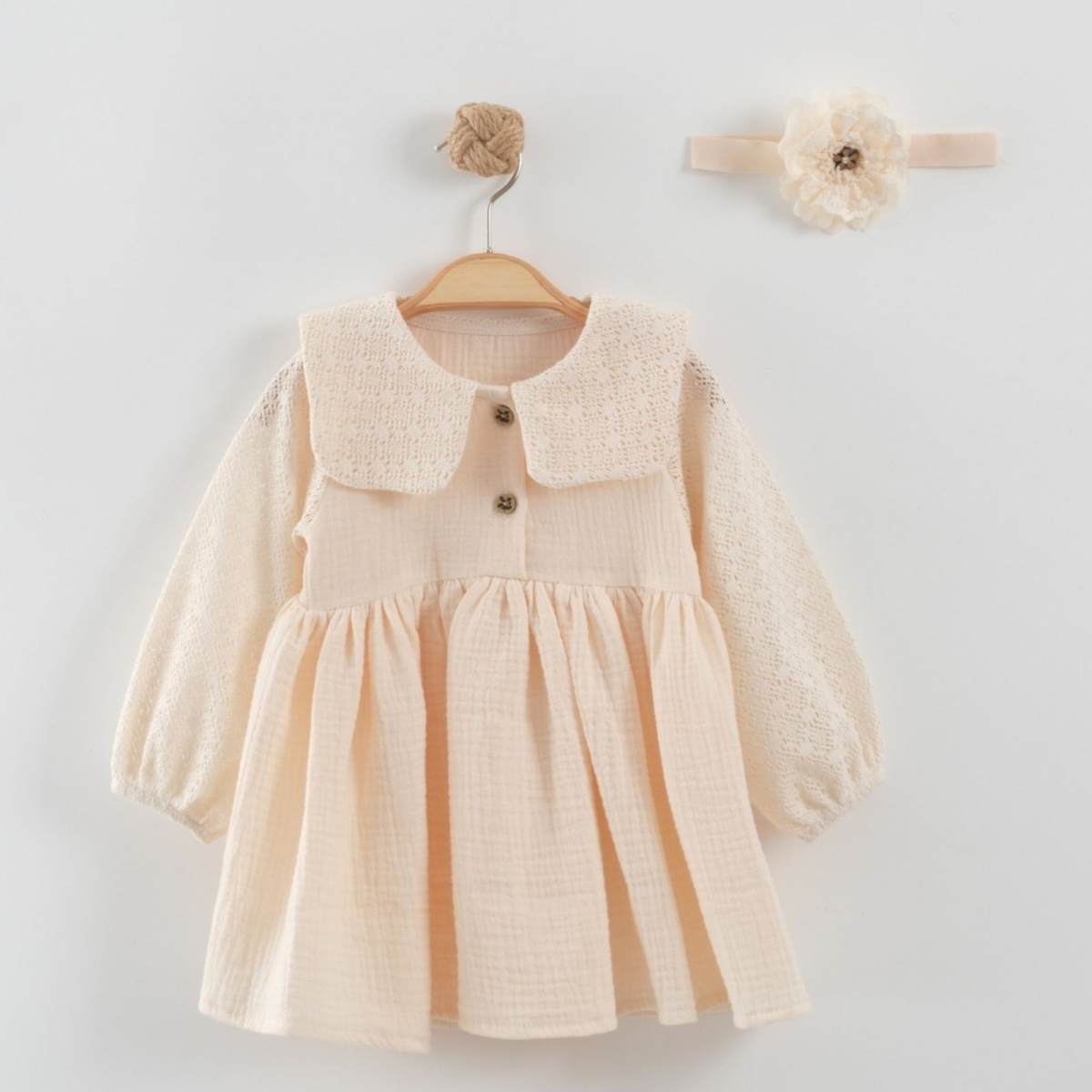 KIZ 6/18 AY MÜSLİM BANDANALI ELBİSE