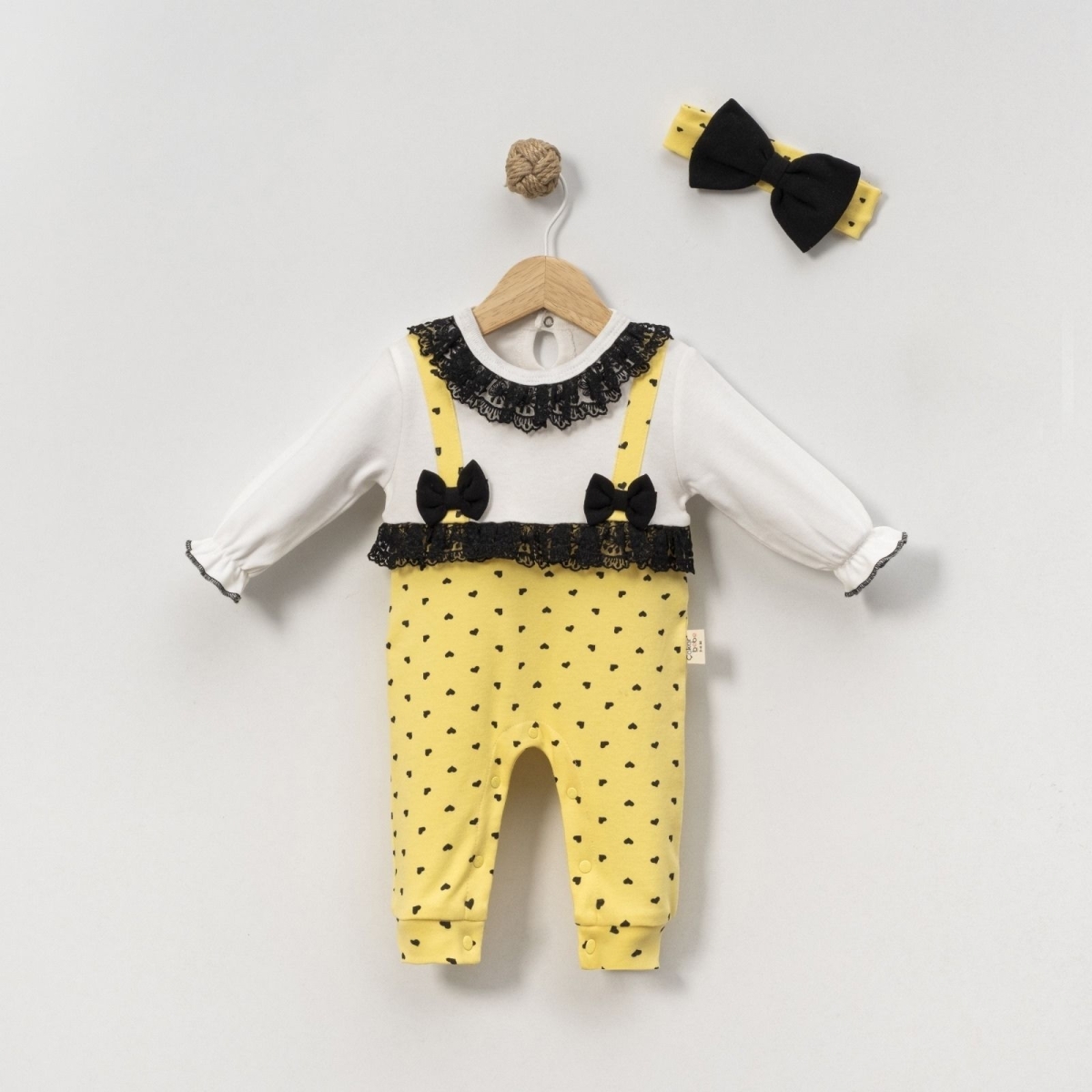 KIZ 6/18 AY SİYAH DANTELLİ  KALPLİ TULUM