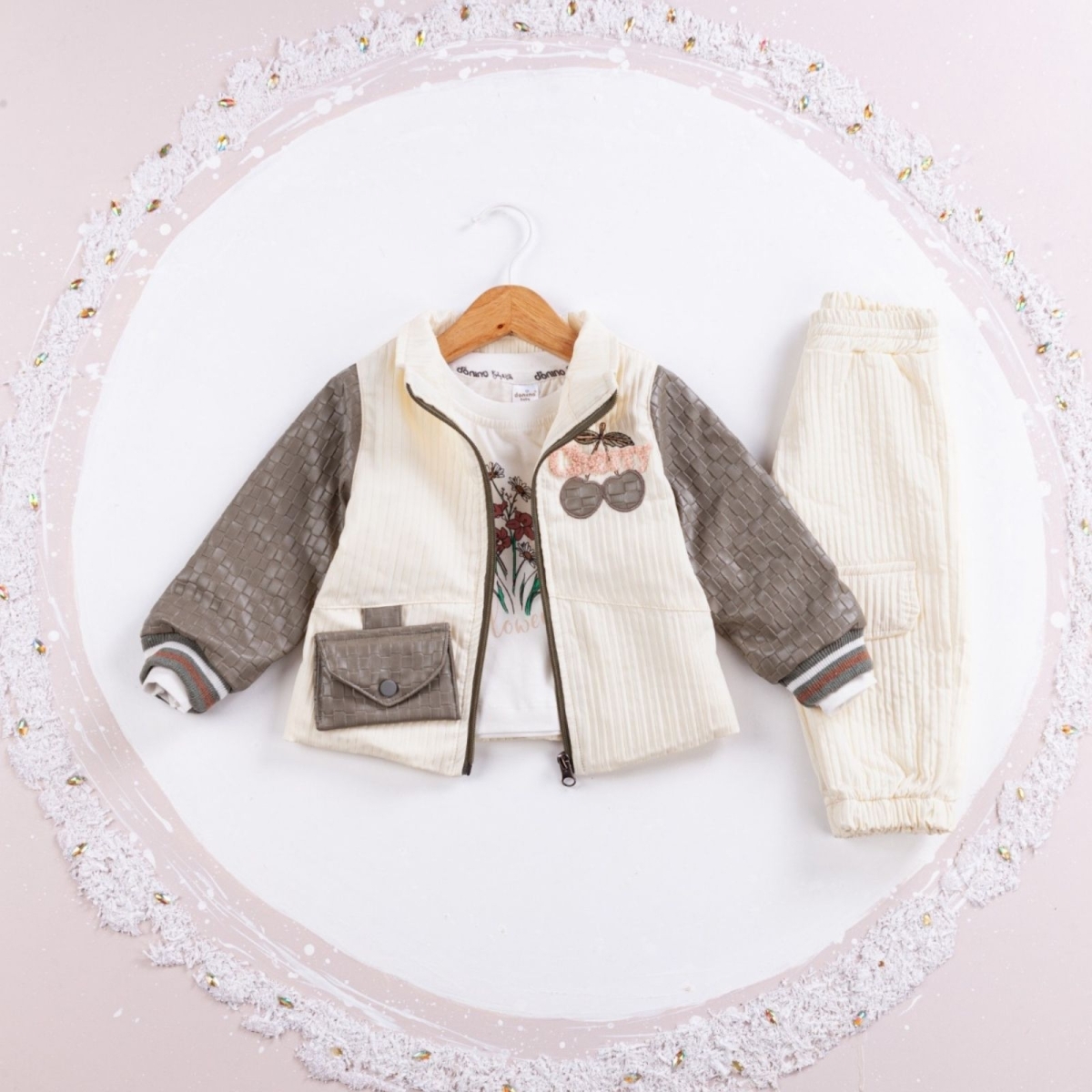 KIZ 6/24 AY CHERY NAKIŞLI ÇANTALI TAKIM