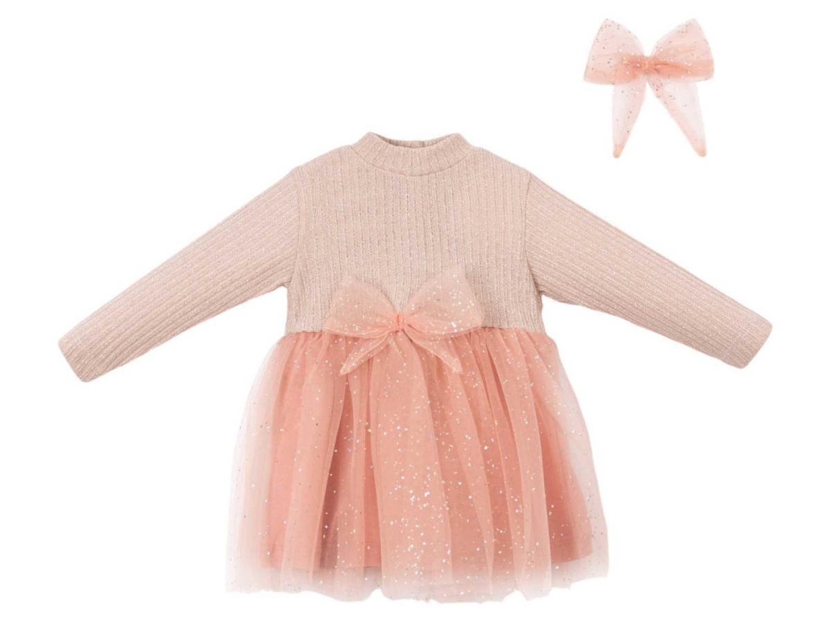 KIZ 6/24 AY ETOM SİMLİ ELBİSE