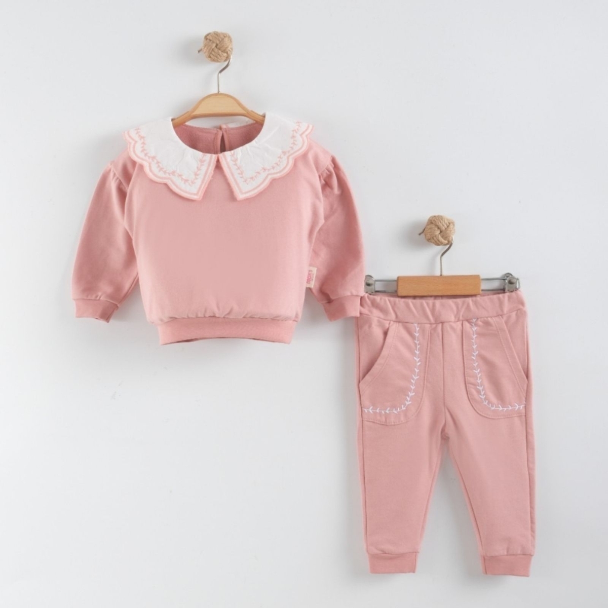 KIZ 6/24  AY MOTİF NAKIŞLI 2Lİ TAKIM