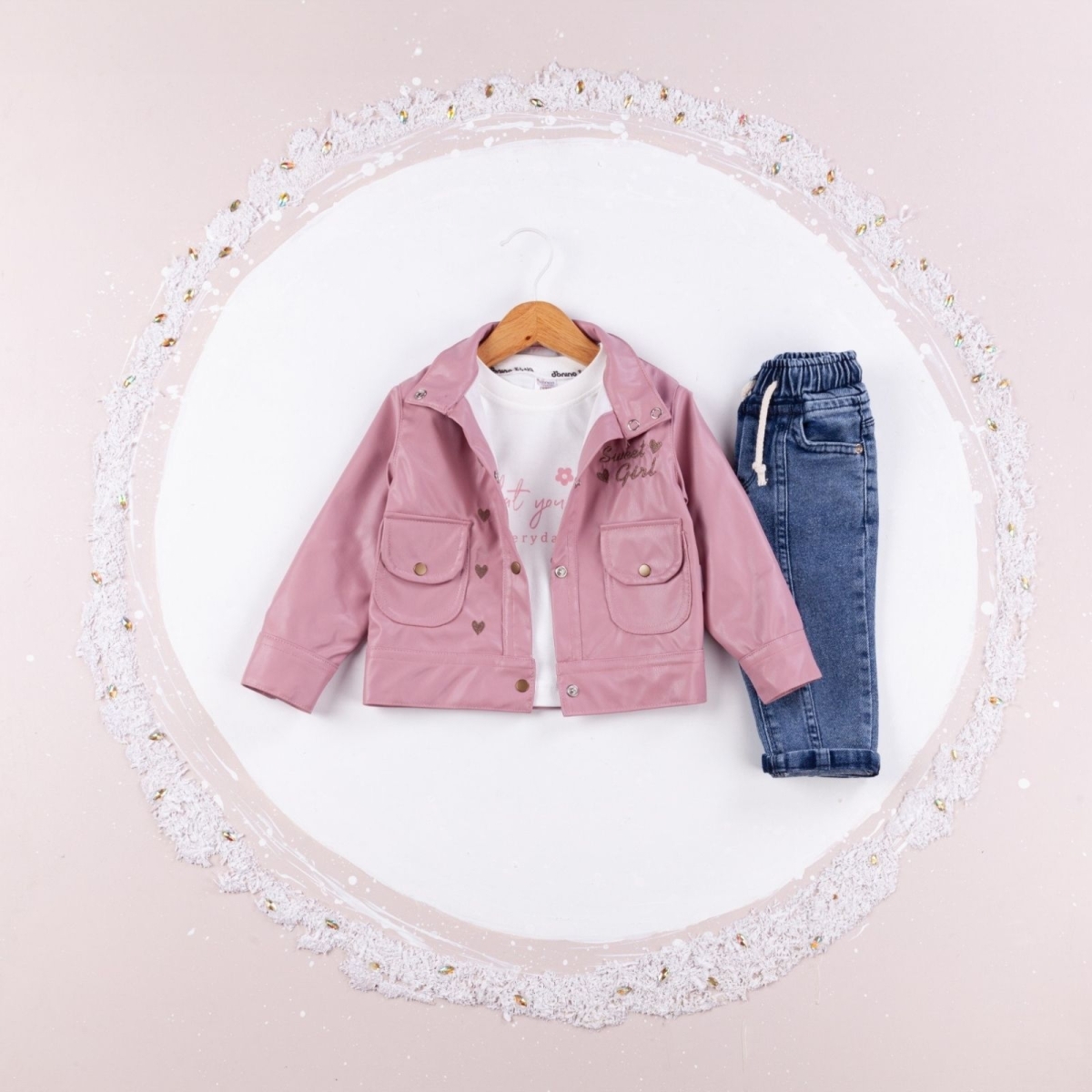 KIZ 6/24 AY SWEET GİRL DERİ  TAKIM