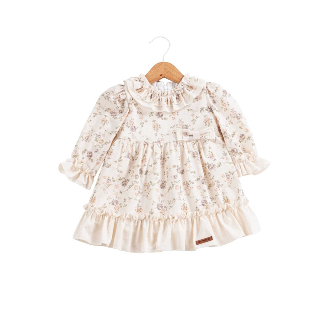 KIZ 6/24 AY YAKASI FIRFIRLI AYLIK ELBİSE