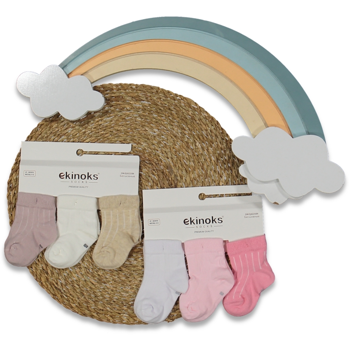 KIZ 6/6 AY 12&#039;Lİ FERYA DESEN KIZ BEBE MEVSİMLİK SO