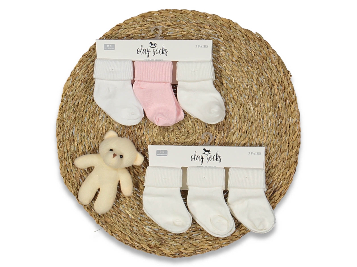 KIZ 6/6 AY YENİDOĞAN KIVRIK KUTULU ÇORAP