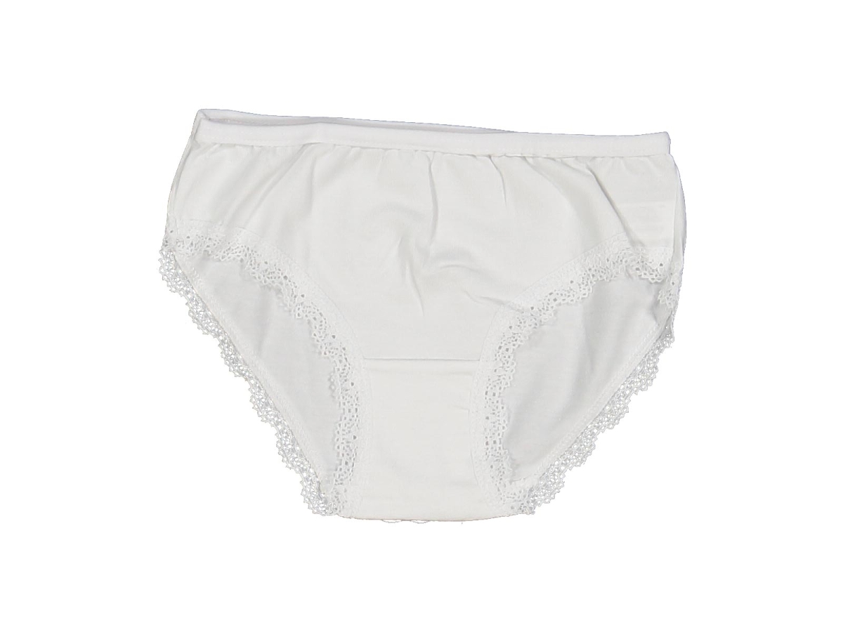 KIZ 6/7 YAŞ BEYAZ LİKRALI SLİP 