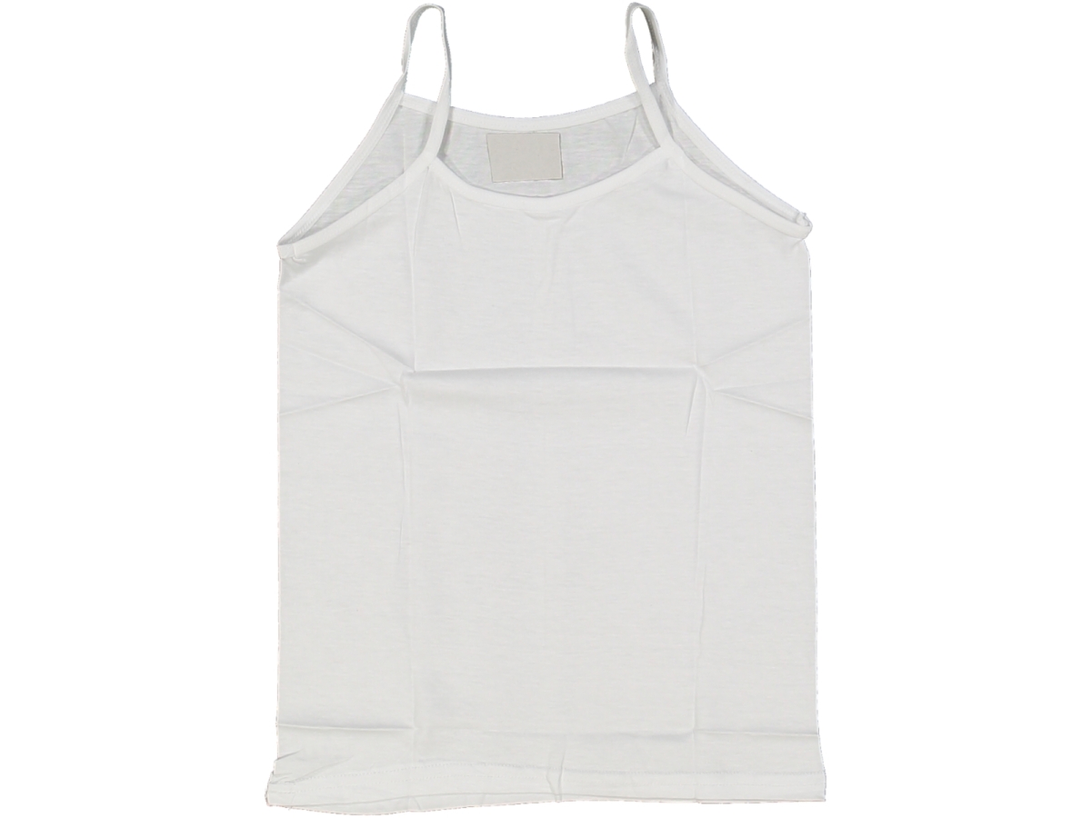 KIZ 6/7 YAŞ BEYAZ TEKLİ ATLET