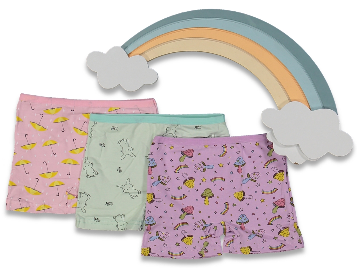 KIZ 6/7  YAŞ  KARIŞIK BASKILI 12'Lİ BOXER