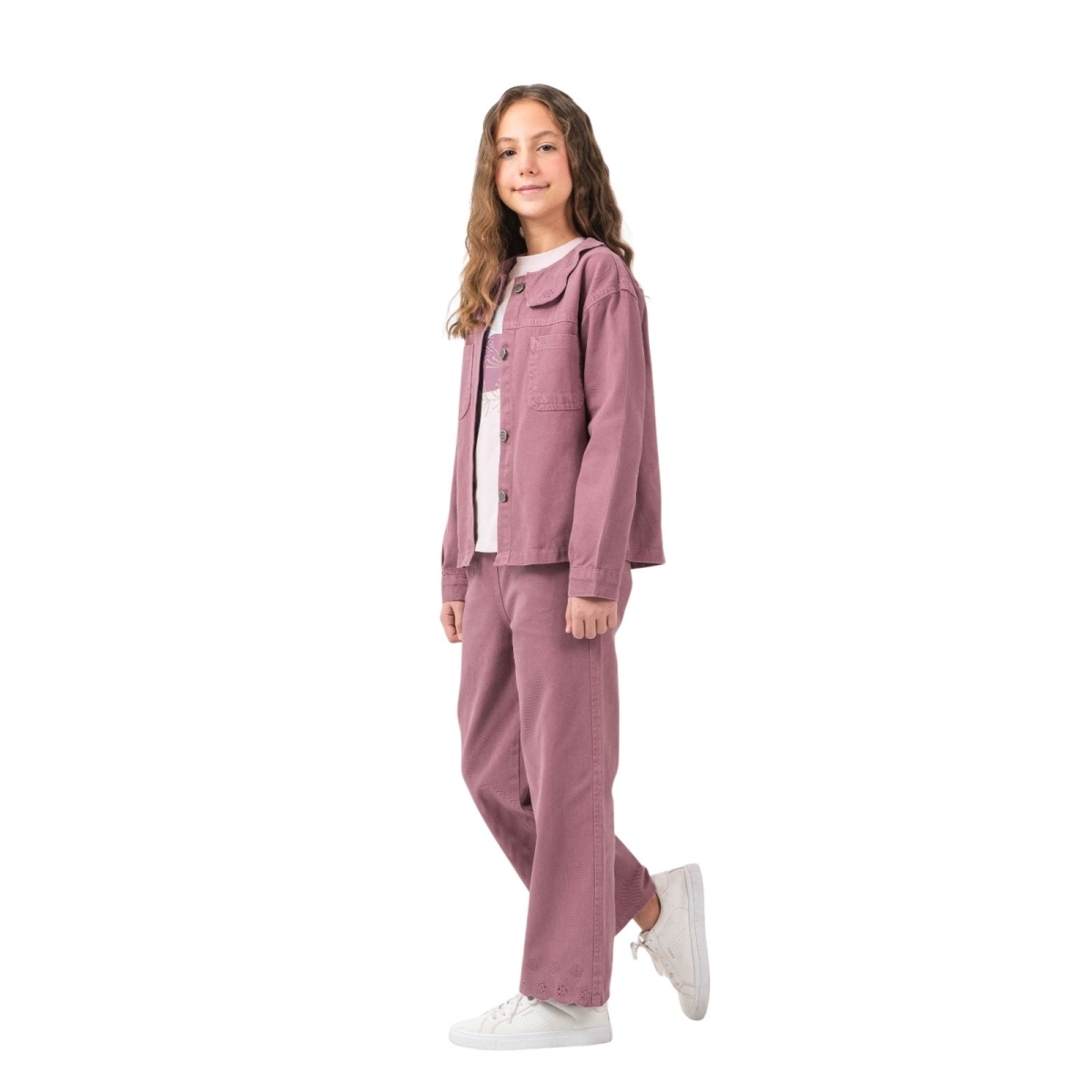 KIZ 7/10 YAŞ BRODE YAKA GABARDİN TAKIM