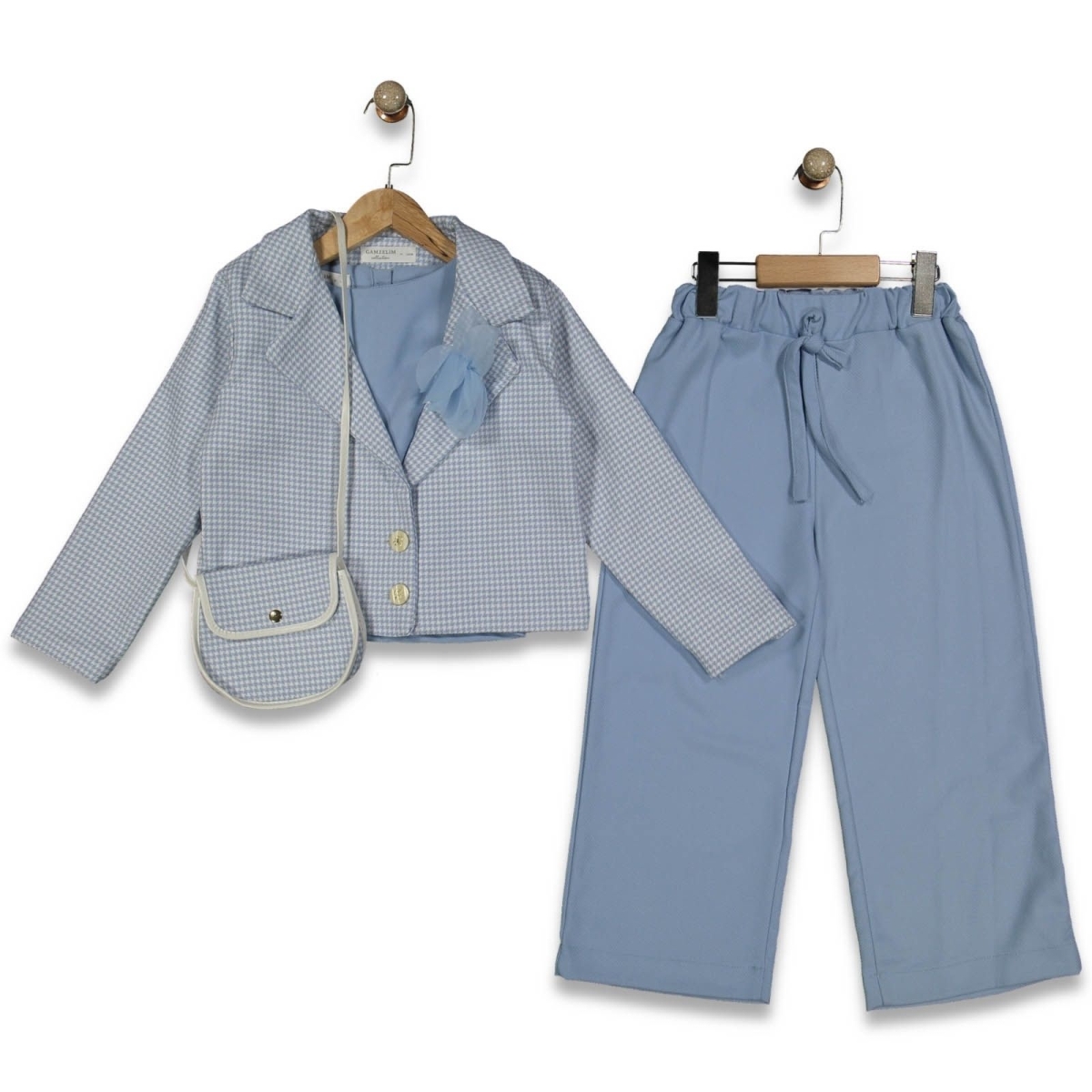 KIZ 7/10 YAŞ KAZAYAĞI CEKETLİ PANTOLON TAKIM