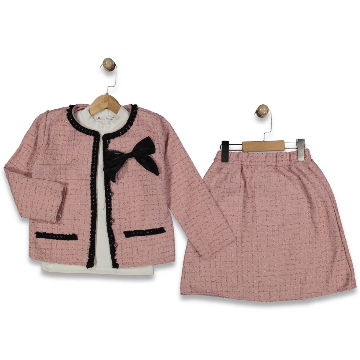 KIZ 7/10 YAŞ ÖNÜ KURDELALI ETEKLİ 3 LÜ ŞANEL TAKIM