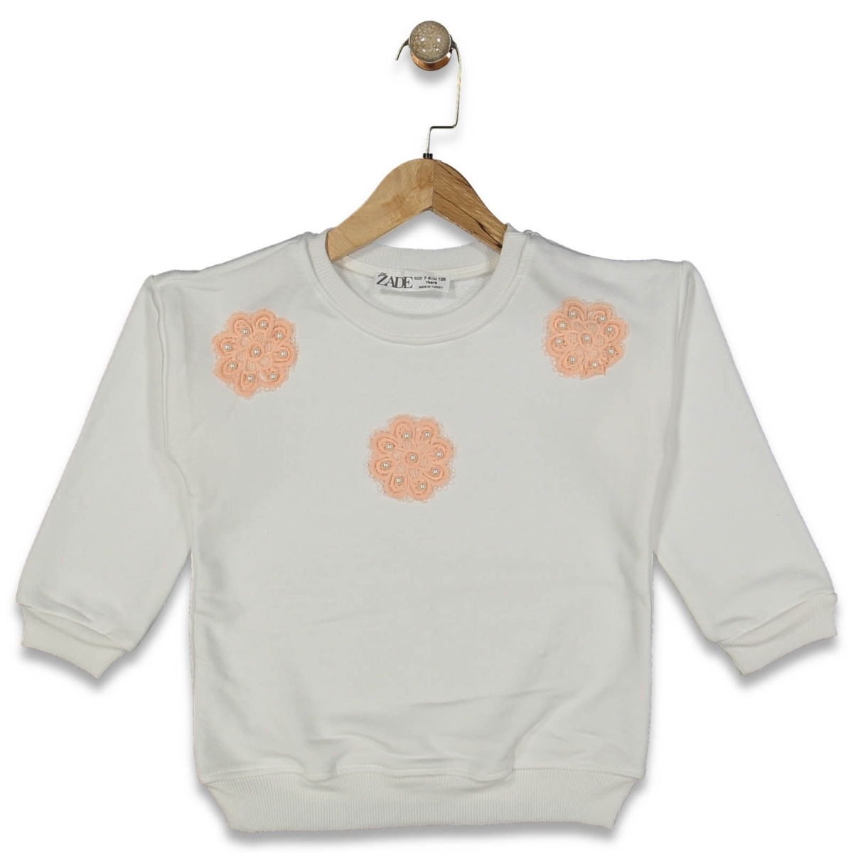 KIZ 7/11 YAŞ İNCİ TAŞ 3 İPLİK ŞARDONSUZ SWEAT