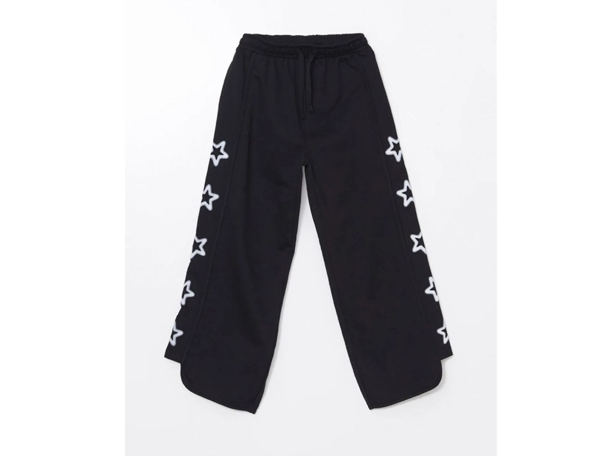 KIZ 7/14 YAŞ BELİ LASTİKLİ YILDIZ BASKILI TEK ALT