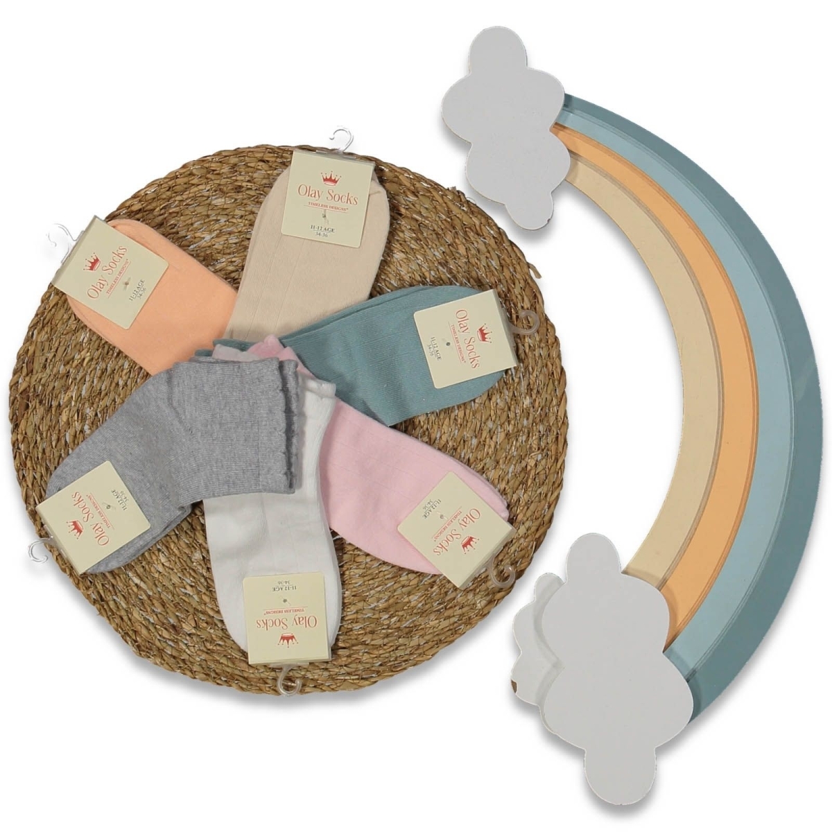 KIZ 7/9 YAŞ 6LI ASORTİLİ KIZ SOKET ÇORAP