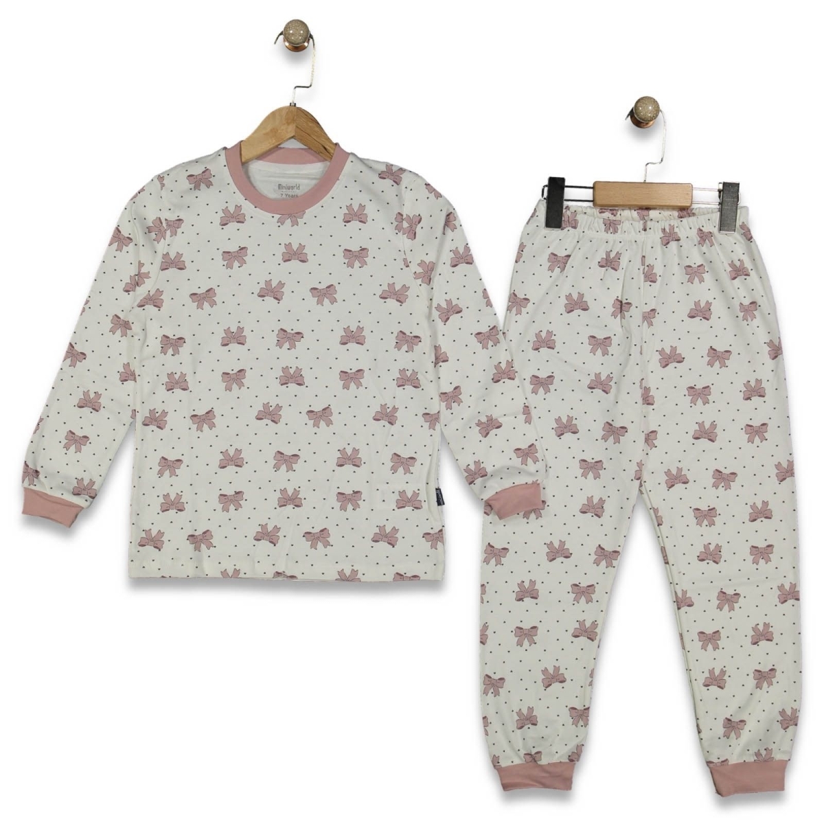 KIZ 7/9 YAŞ FİYONK BASKILI PJAMA TAKIM