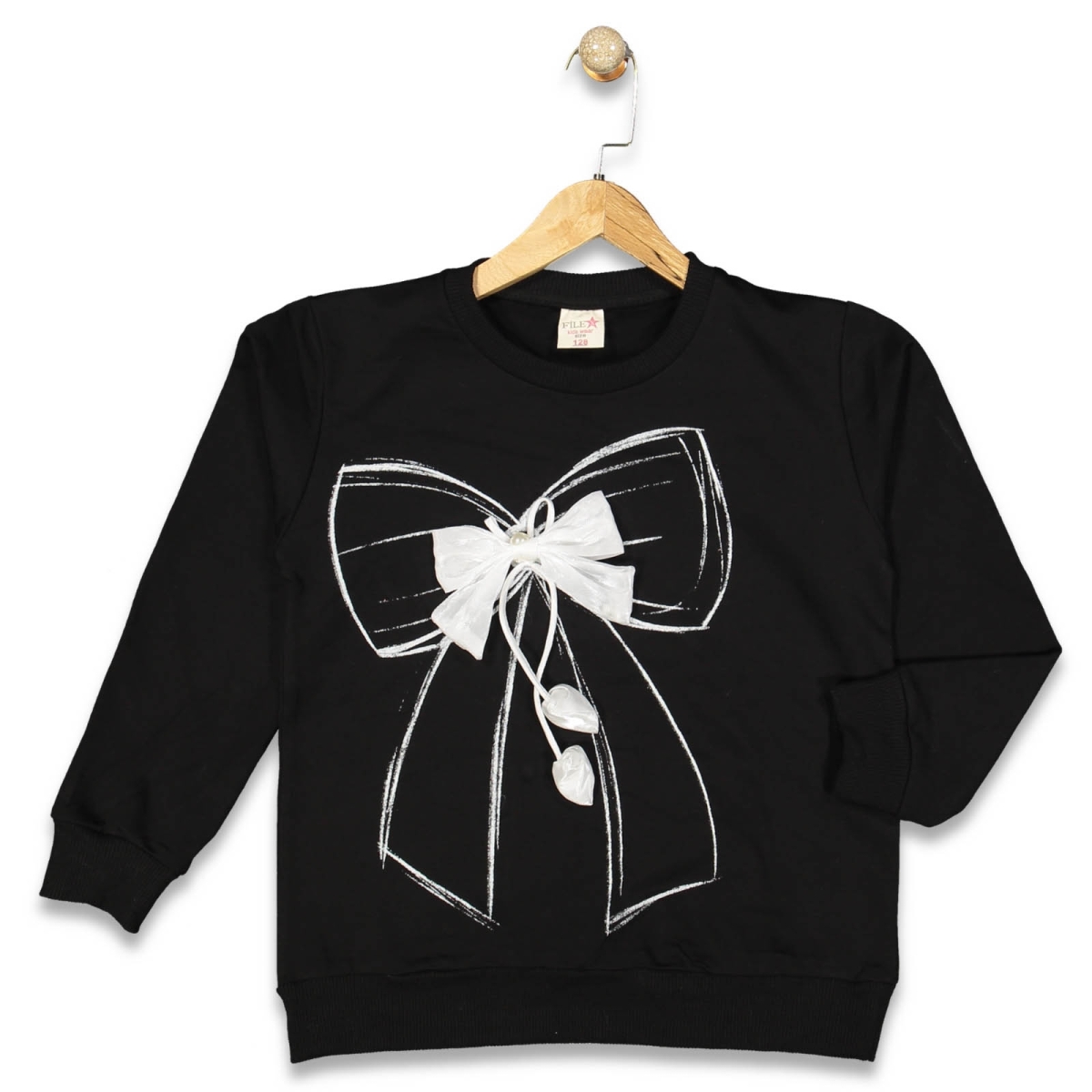 KIZ 8/14 YAŞ KURDELA BASKILI VE AKSESUARLI UZUN  K