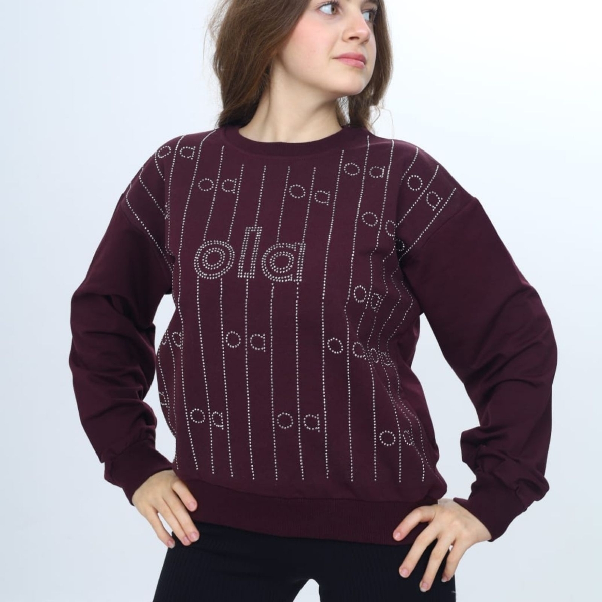 KIZ 8/16 YAŞ 2 İP OLA TAŞLI  SWEAT