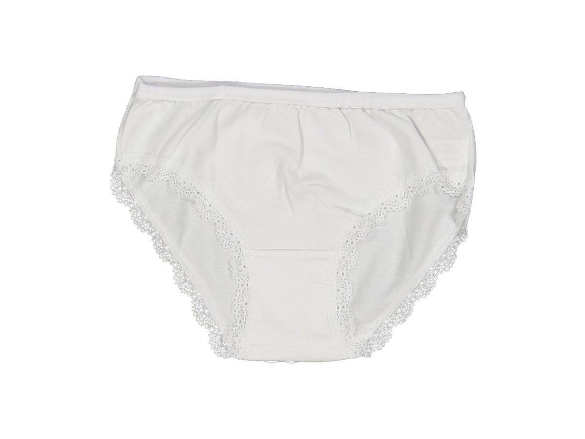 KIZ 8/9 YAŞ BEYAZ LİKRALI SLİP 