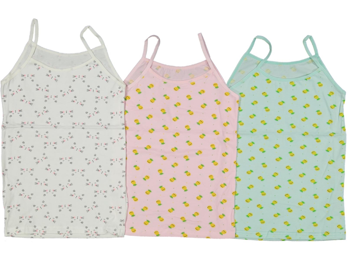 KIZ 8/9  YAŞ KARIŞIK DESENLİ İP ASKI ATLET