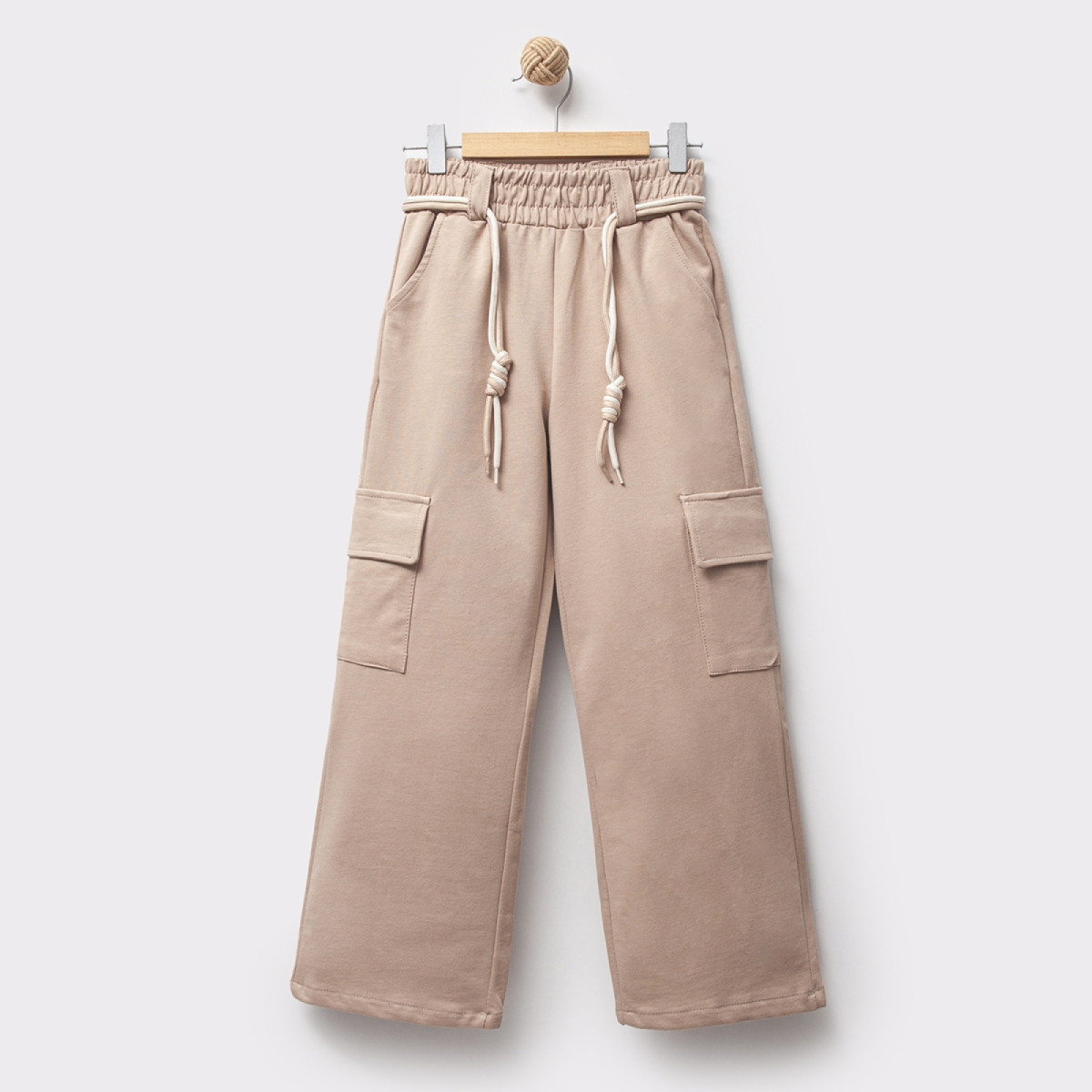 KIZ 9-12 YAŞ 2İP KARGO CEP PANTOLON