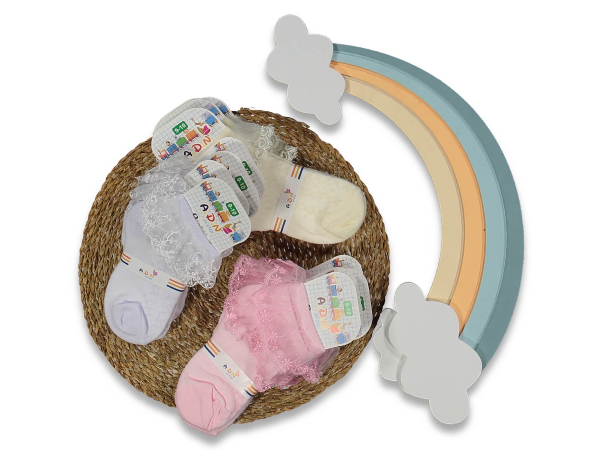 KIZ 9/10 YAŞ AYAKLI LÜKS DANTELLİ ÇORAP