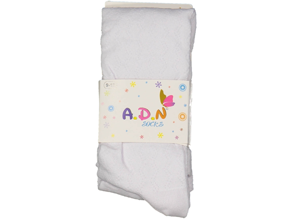 KIZ 9/10 YAŞ BEYAZ BİLGİSAYAR KABARTMALI KÜLOTLU ÇORAP