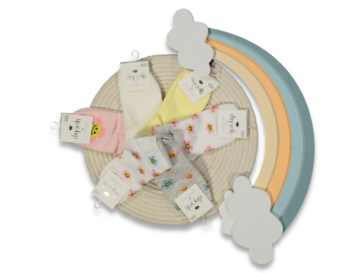 KIZ 9/10 YAŞ GULEN CICEK DESEN COCUK PATIK 