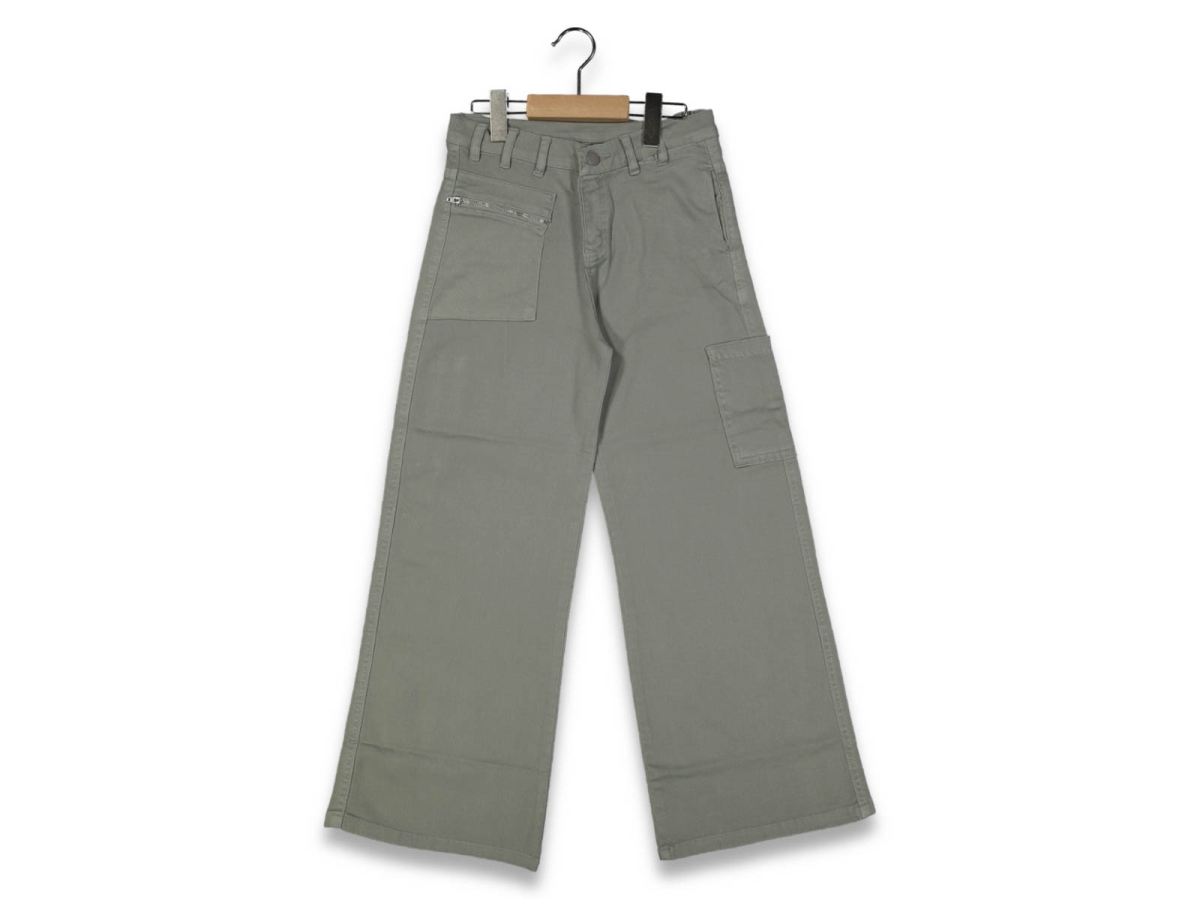 KIZ 9/12 YAŞ FERMUAR CEPLİ BOL PAÇA KETEN PANTOLON