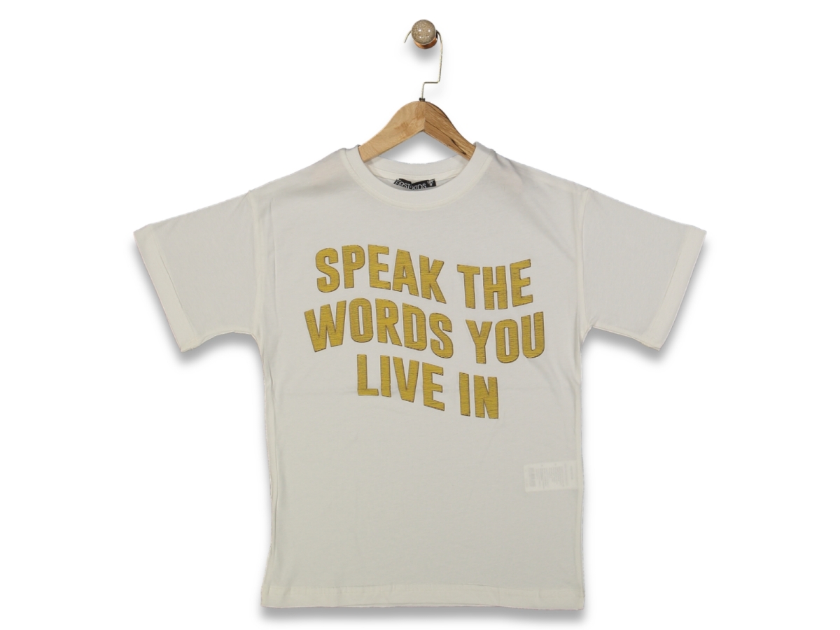 KIZ 9/12 YAŞ SPEAK THE KISA KOL TİŞÖRT