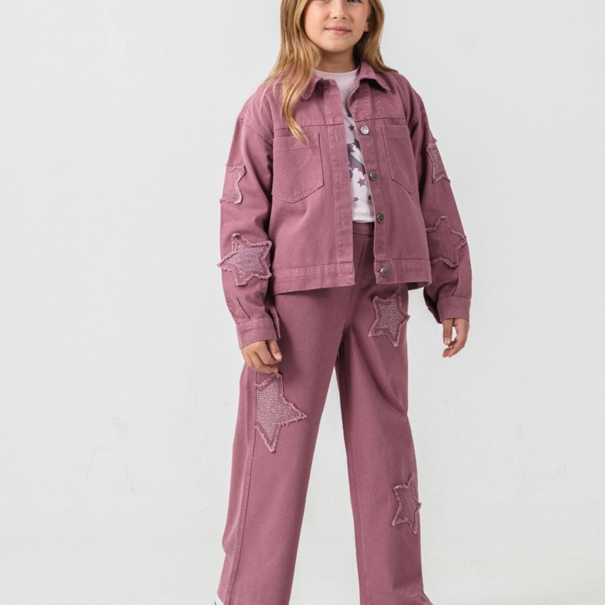 KIZ 9/12 YAŞ STAR TAŞLI GABARDİN TAKIM