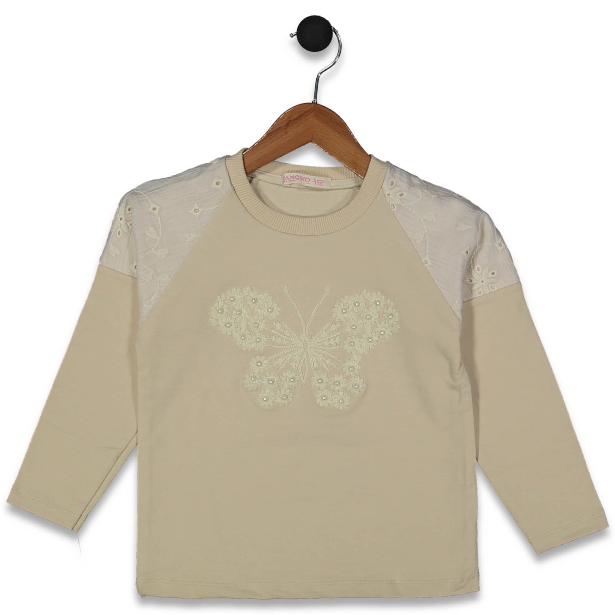 KIZ 9/12 YAŞ SÜZİNE KELEBEK NAKIŞLI TSHİRT