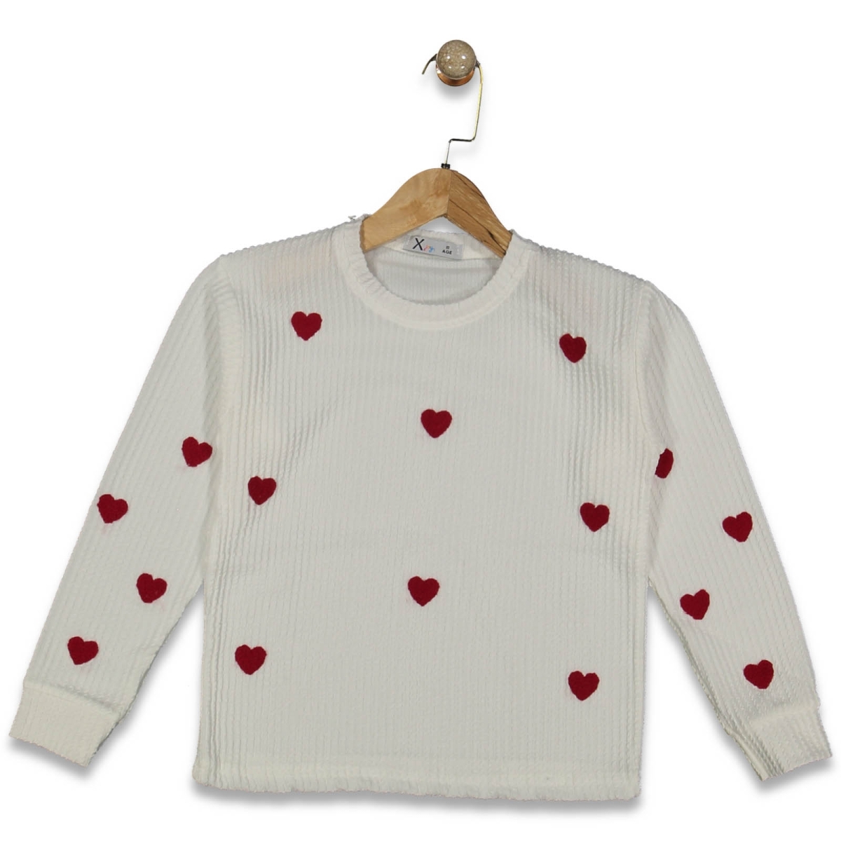 KIZ 9/12 YAŞ SÜZÜNE KALPLİ BADİ SWEAT