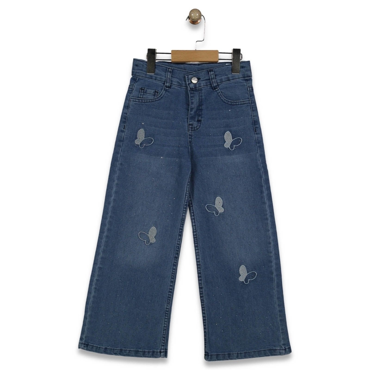 KIZ 9/12 YAŞ  TAŞLI KOT PANTOLON