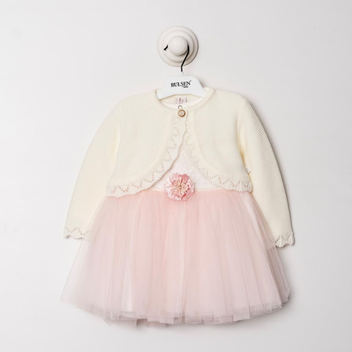 KIZ 9/18 AY ÖN ROBASI DANTELLİ TRİKO BOLEROLU ELBİ