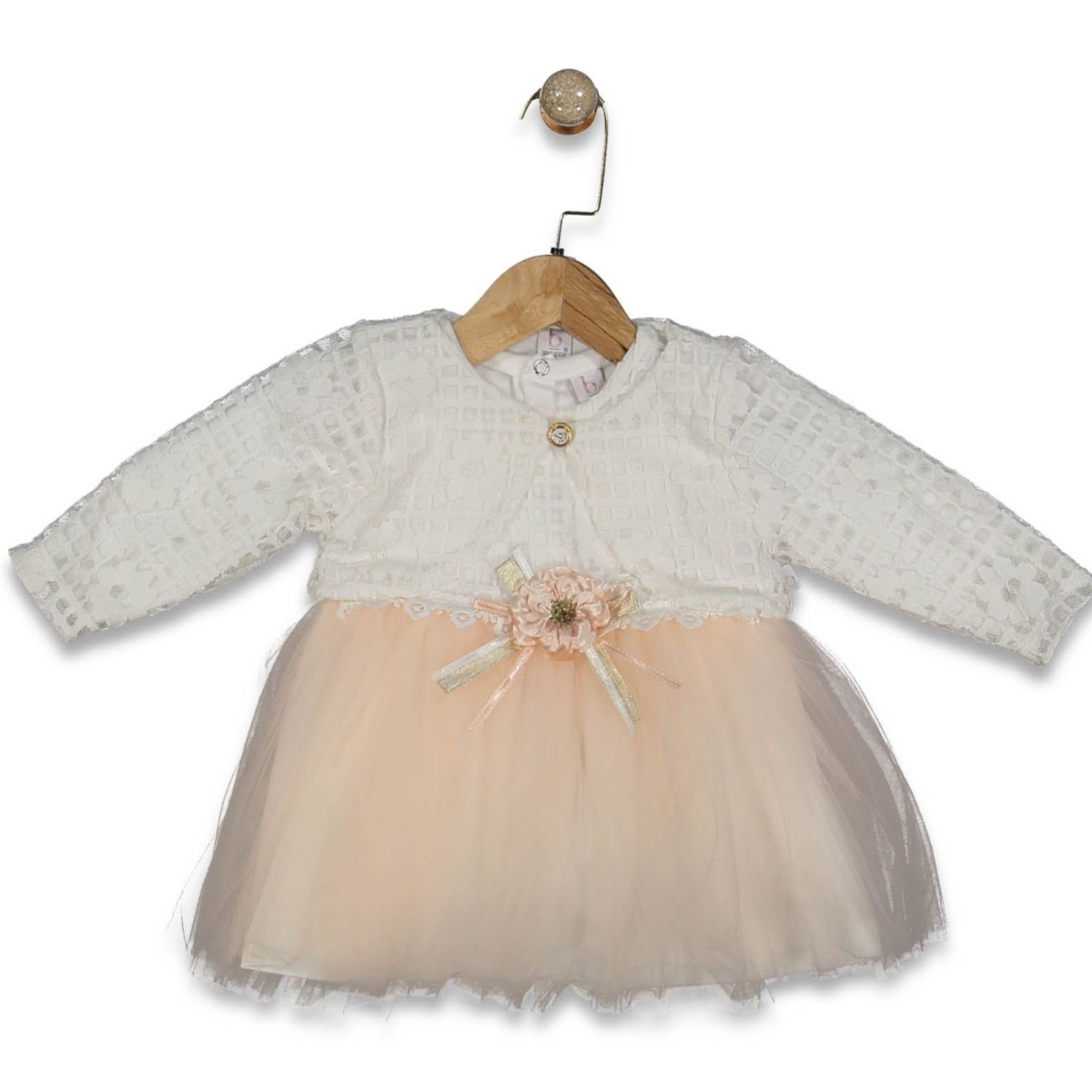 KIZ 9/18 AY ÖNÜ KARE PAPATYALI DANTELLİ BOLEROLU E