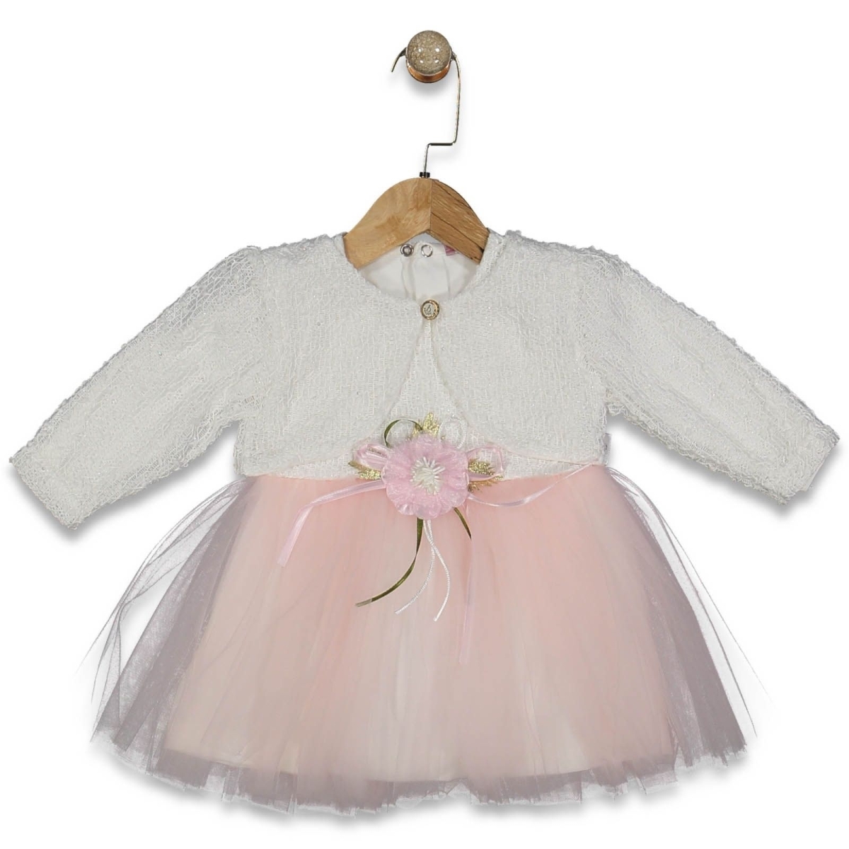 KIZ 9/18 AY PULLU PITIRCIK BOLEROLU ELBİSE