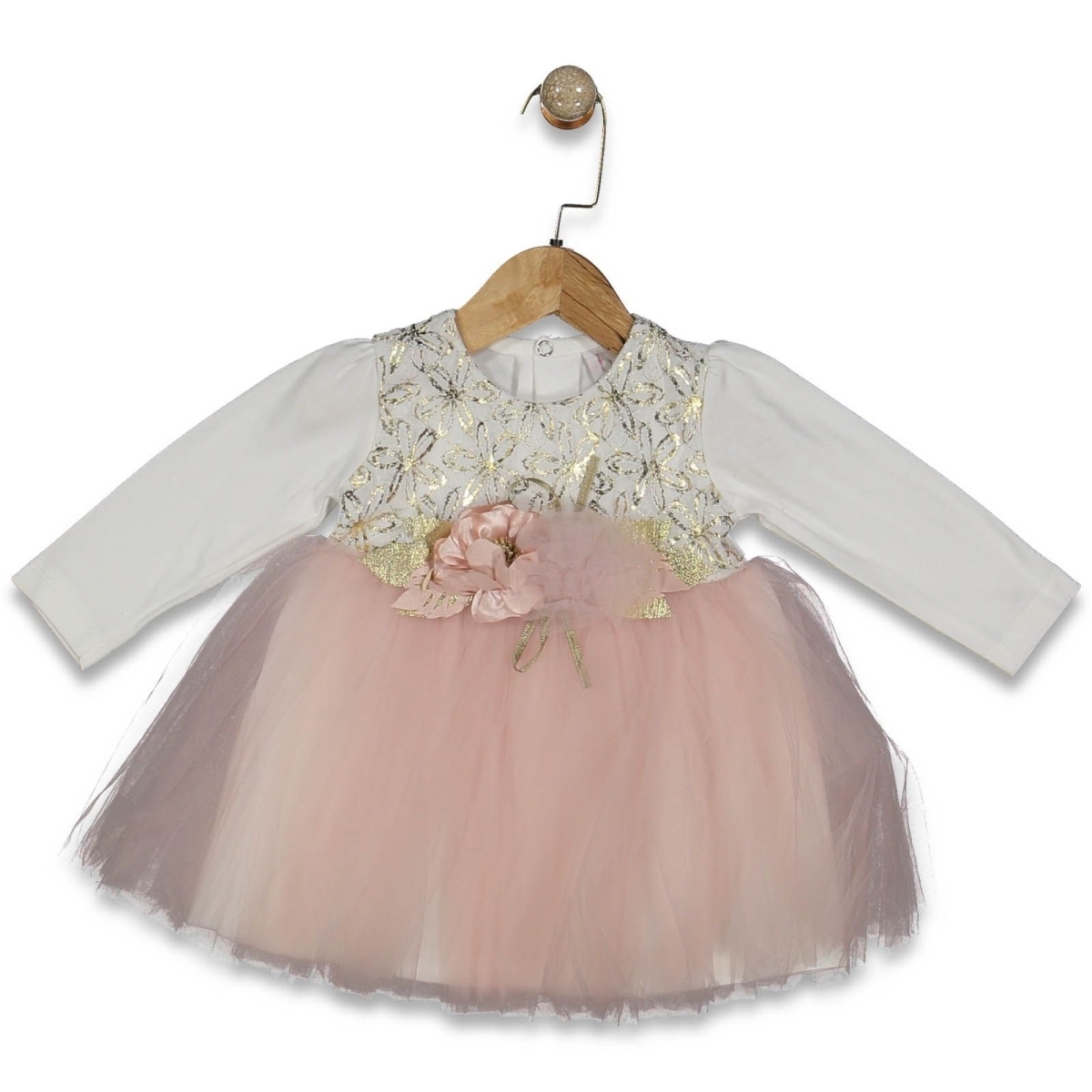 KIZ 9/18 AY SIVAMA ÇİÇEK VARAKLI ELBİSE